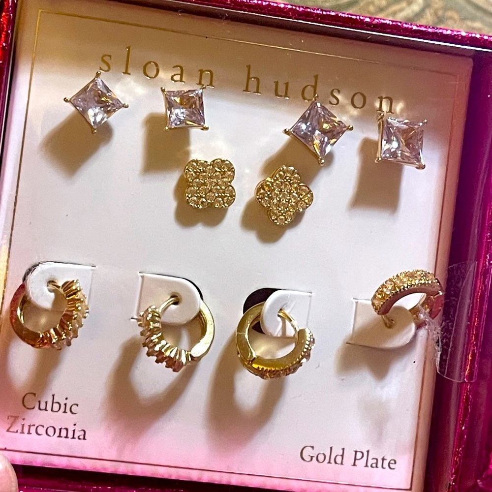 Sloan Hudson gold plated earring set - Picture 1 of 5
